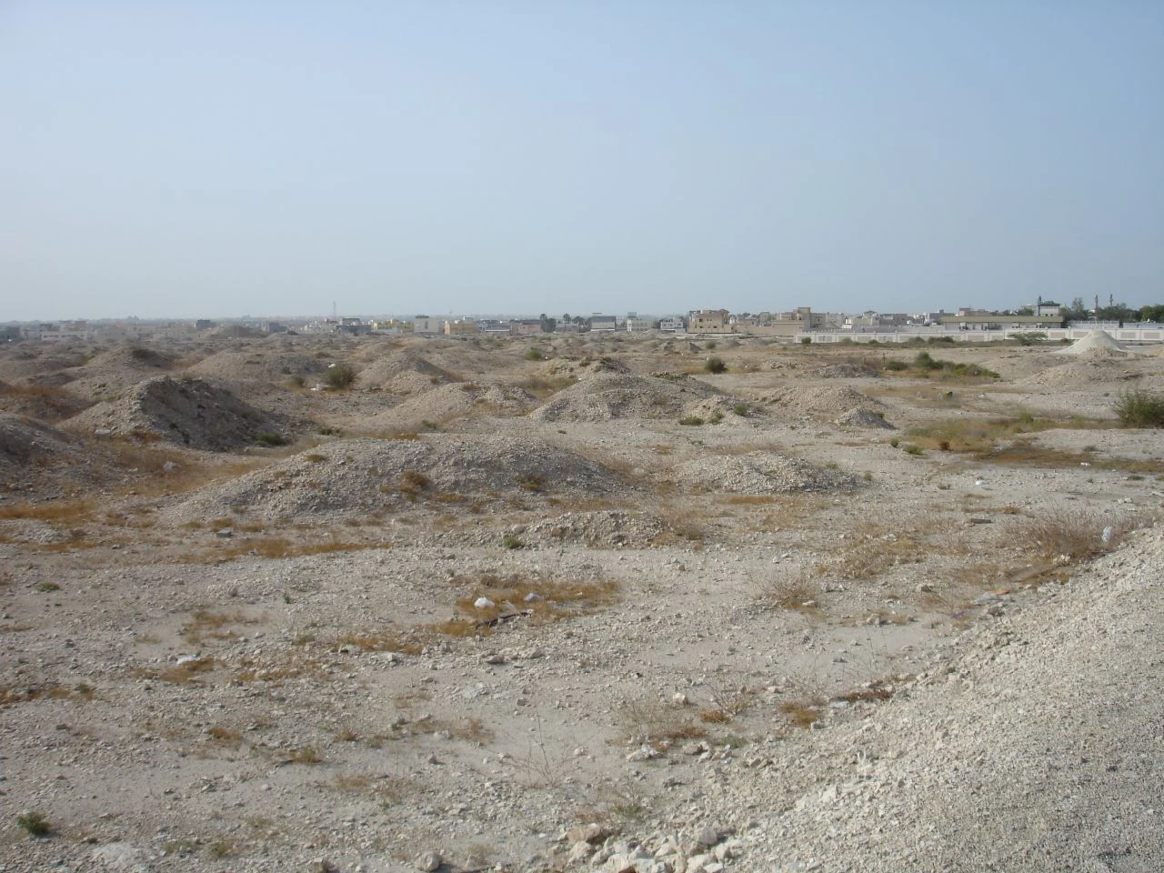 Burial mounds in A'ali, Bahrain, photographed in daylight